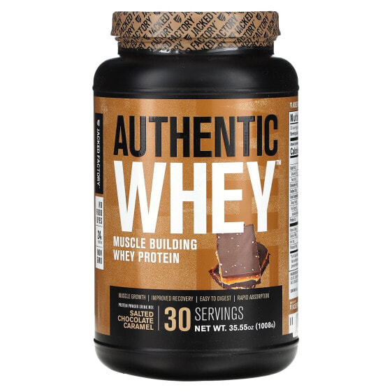 Протеин для построения мышц Jacked Factory Authentic Whey, Соленый шоколадно-карамельный, 1008 г