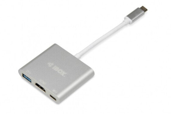 iBOX IUH3CFT1 - USB 3.2 Gen 1 (3.1 Gen 1) Type-C - HDMI,USB 3.2 Gen 1 (3.1 Gen 1) Type-A,USB 3.0 (3.1 Gen 1) Type-C - 5000 Mbit/s - Silver - 0.11 m - 50 mm