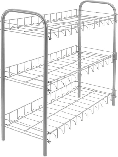 Metaltex 3-poziomowa półka na buty Shoe 3 srebrna szarość