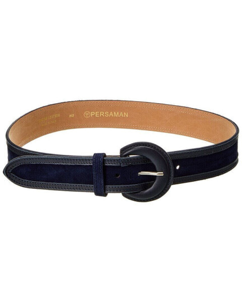 Persaman New York #1130 Western Buckle Suede Belt Women's