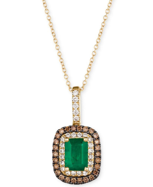 Ожерелье Le Vian Emerald & Diamond 18" Pendant Necklace