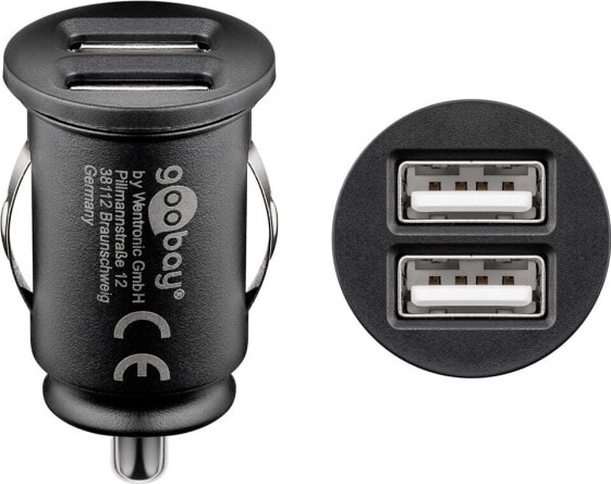 Зарядное устройство для автомобиля Wentronic Dual-USB 15.5 W, черного цвета