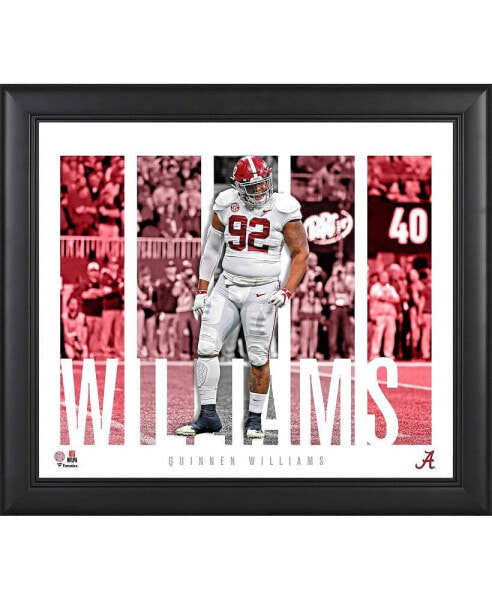 Quinnen Williams Alabama Crimson Tide Framed 15" x 17" Player Panel Collage