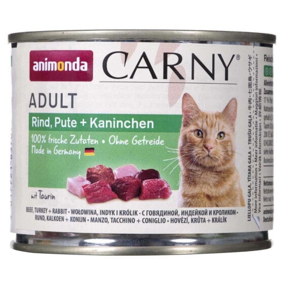 ANIMONDA Carny Adult Beef Turkey And Rabbit 200g Wet Cat Food