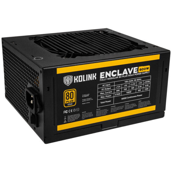 Kolink Enclave 80 PLUS Gold Netzteil, modular - 600 Watt mit Kaltgerätekabel