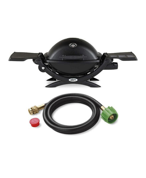 Q 1200 Gas Grill (Black) And Adapter Hose