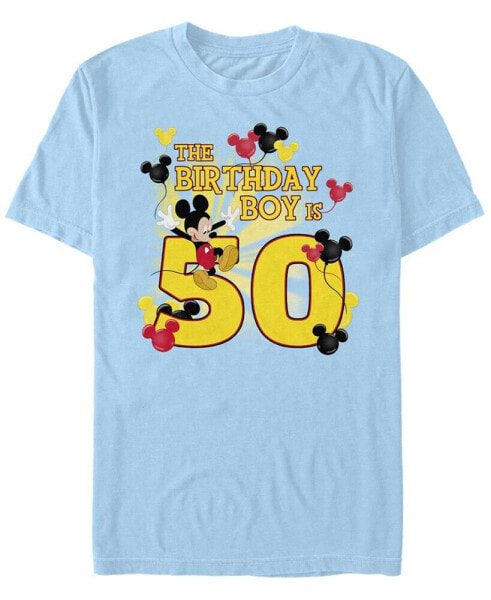 Men's Mickey Birthday 50 Short Sleeve Crew T-shirt