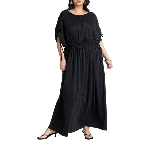 Plus Size Dolman Sleeve Maxi Dress