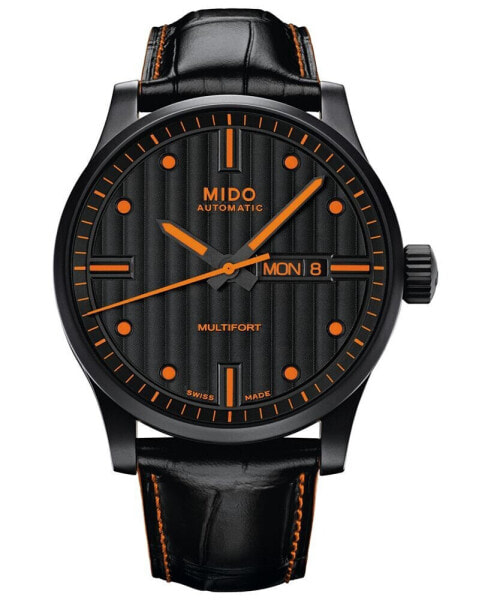 Часы Mido Multifort Black Leather