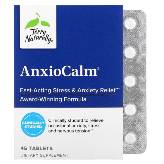 Травяной препарат Terry Naturally AnxioCalm, 45 таблеток