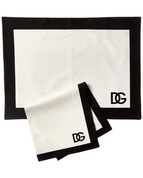 Dolce & Gabbana Placement & Napkin Set White