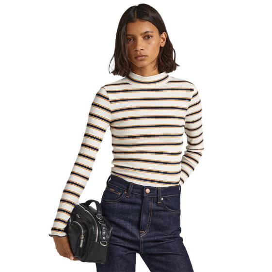 Футболка высокий воротник PEPE JEANS Cher Stripes с длинным рукавом