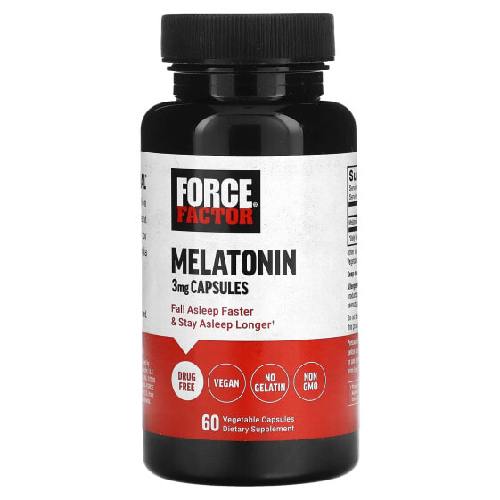 Витамин Force Factor Мелатонин 3 мг, 60 капсул