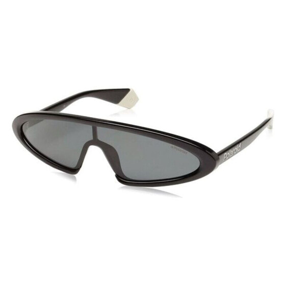Женские солнцезащитные очки маска черные Polaroid 6074-S-807-99 (99 mm)