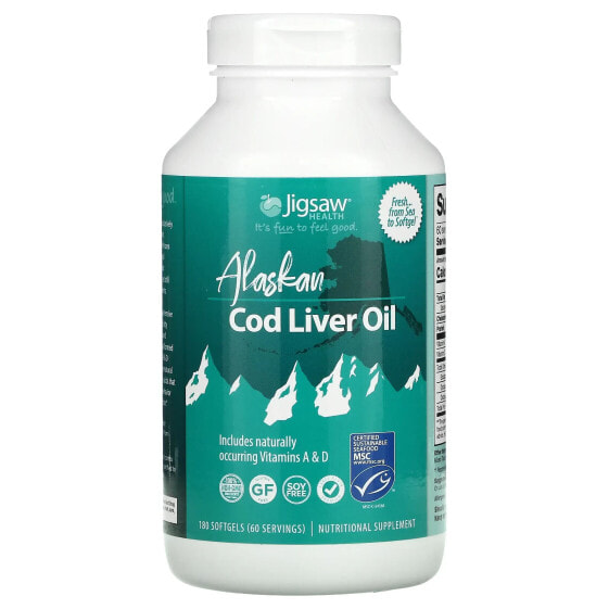 Alaskan Cod Liver Oil, 180 Softgels