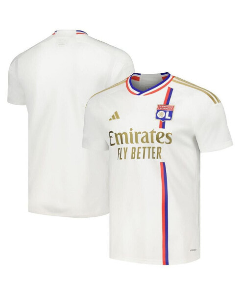 Men's White Olympique Lyonnais 2023/24 Home Replica Jersey