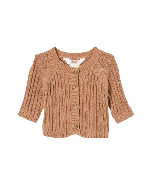 Baby Boys and Baby Girls Newborn Rib Knit Cardigan