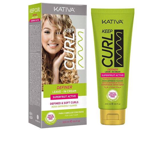 Kativa Keep Curl Definer Cream Несмываемый крем для кудрявых волос 200 мл