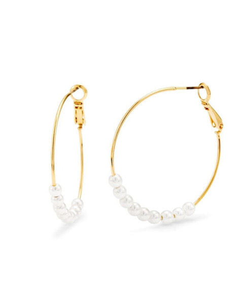 Серьги brook & york Taylor Pearl Hoops