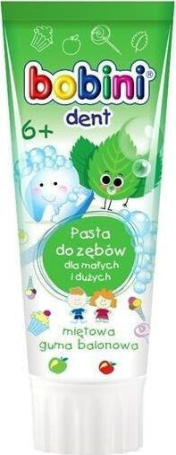 Зубная паста для детей BOBINI miętowa guma balonowa 75 мл