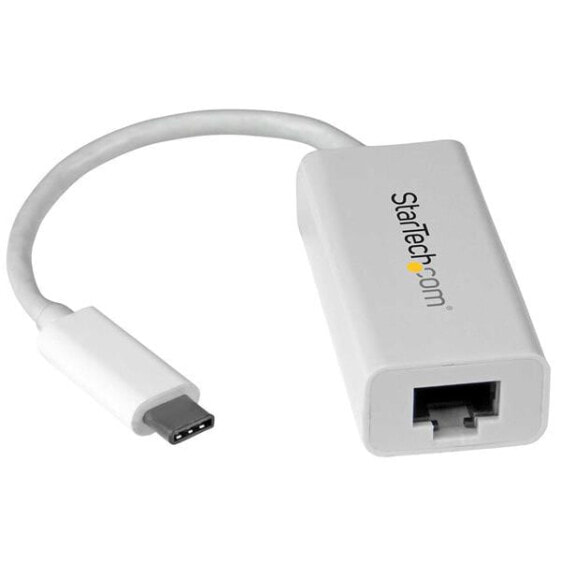 StarTech.com USB-C to Gigabit Network Adapter - White, Wired, USB Type-C, Ethernet, 5000 Mbit/s, White