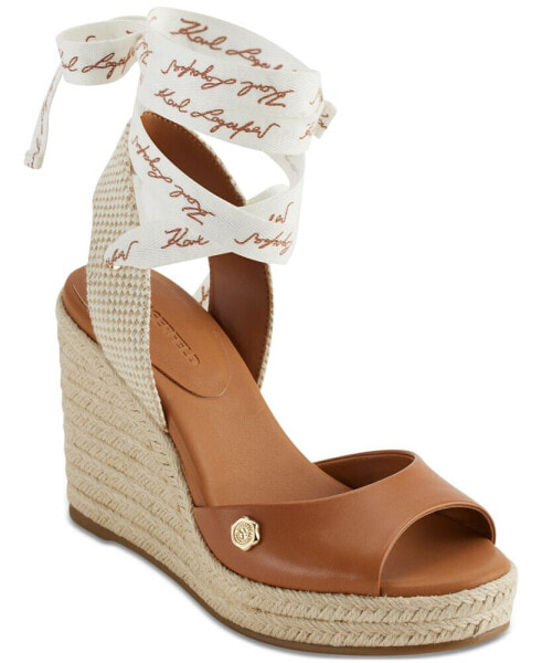 Women's Cecelia Ankle-Tie Espadrille Platform Wedge Sandals