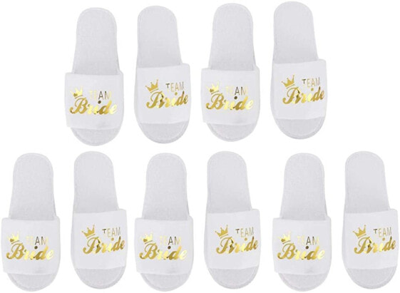 wosume Suitable for gifts: disposable slippers, 5 pairs of letter print, disposable slippers for hotel wedding party shooting