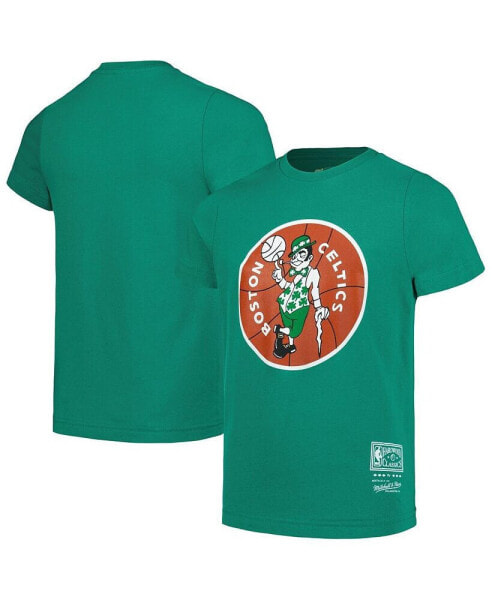 Big Boys and Girls Kelly Green Boston Celtics Hardwood Classics Retro Logo T-Shirt