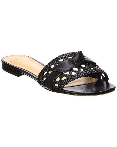 Alexandre Birman Clarita Basketry Leather Sandal Women's Black 37.5