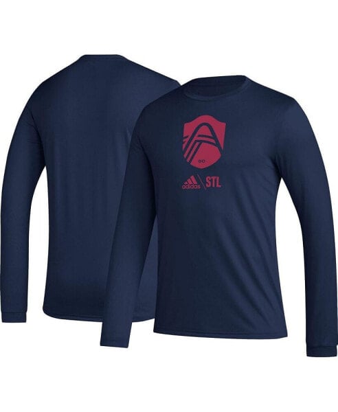 Men's Navy St. Louis City SC Icon Long Sleeve T-shirt