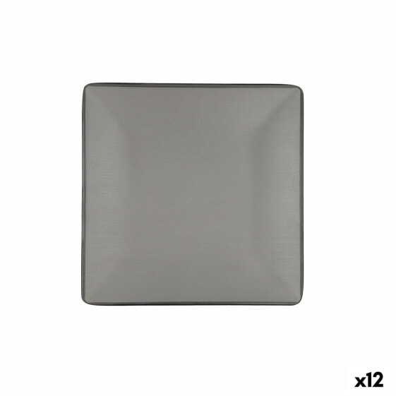 Тарелка сервировочная Bidasoa Gio Серый Пластик 21,5 x 21,5 cm (12 штук)