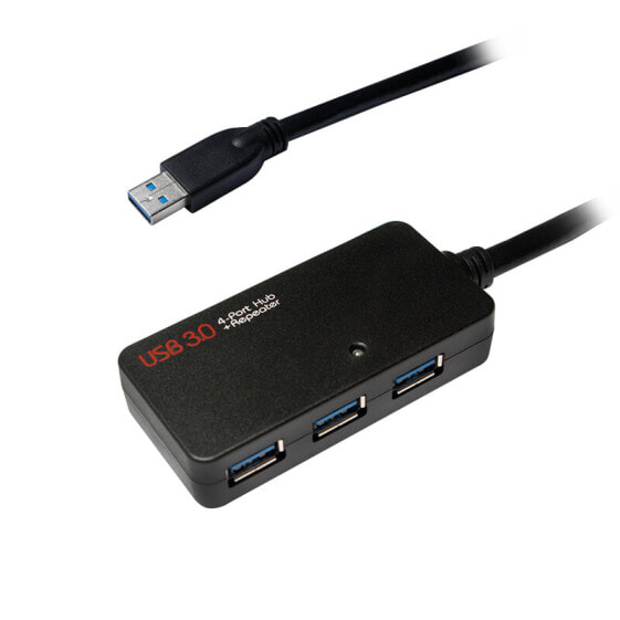 LogiLink UA0262 - USB 3.2 Gen 1 (3.1 Gen 1) Type-A - USB 3.2 Gen 1 (3.1 Gen 1) Type-A - 5000 Mbit/s - Black - 10 m - 81 mm