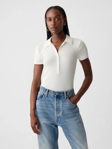 Modern Rib Polo Bodysuit