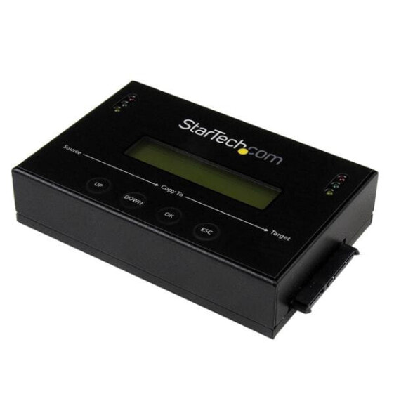StarTech.com 1:1 Standalone Hard Drive Duplicator & Eraser - SATA HDD/SSD Disk Cloner & Eraser - LCD display - TAA Compliant - OS Independent - 4 TB - 2.5,3.5" - Serial ATA - 60 W - 100 - 240 V - 1.4 A