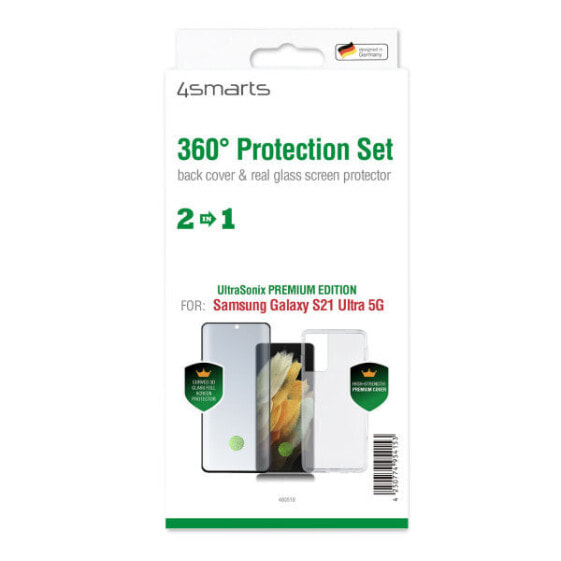 4smarts 360° Premium Protection Set - Cover - Samsung - Galaxy S21 Ultra 5G - 17.3 cm (6.8") - Transparent
