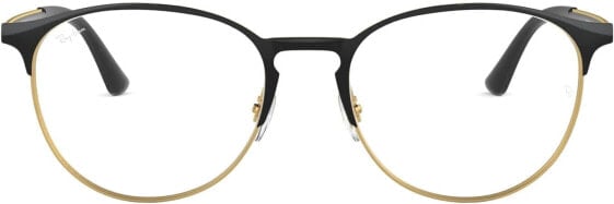 Ray-Ban Unisex Adult 0rx 6375 2890 53 Glasses Frame, Gold (Gold Top In Black), Gold (Gold Top in Black)