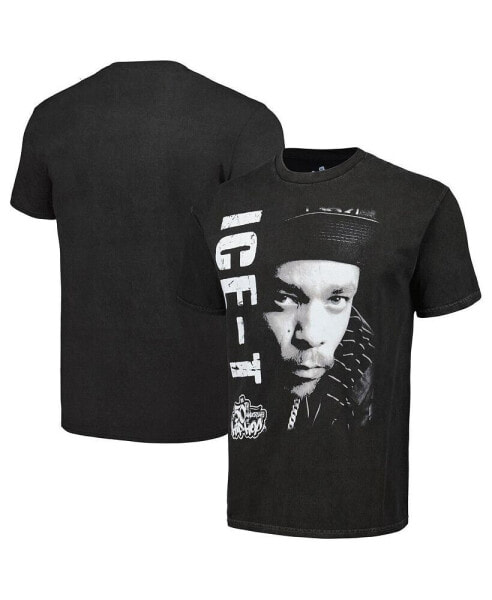 Men's Black 50th Anniversary of Hip Hop Ice-T Washed Graphic T-shirt