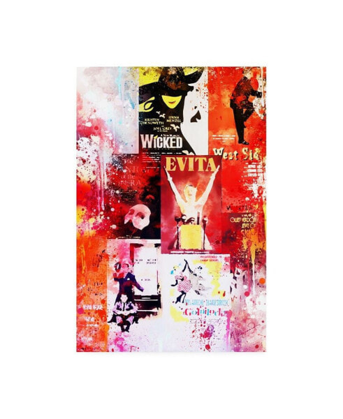 Philippe Hugonnard NYC Watercolor Collection - Broadway Shows II Canvas Art - 36.5" x 48"