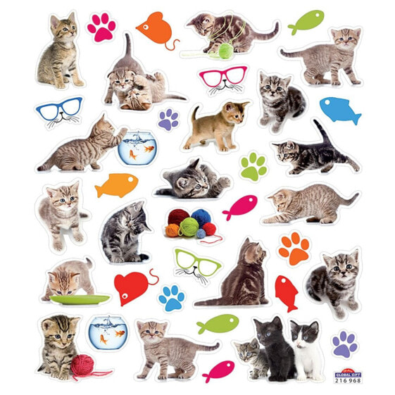 GLOBAL GIFT Classy Cats Glitter Stickers