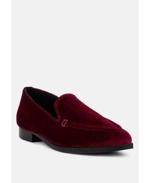 LUXE-LAP Womens Velvet Handcrafted Loafers