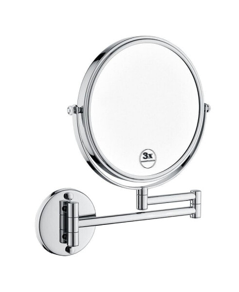 8 Inch LED Wall Mount Two-Sided Magnifying Makeup Vanity Mirror