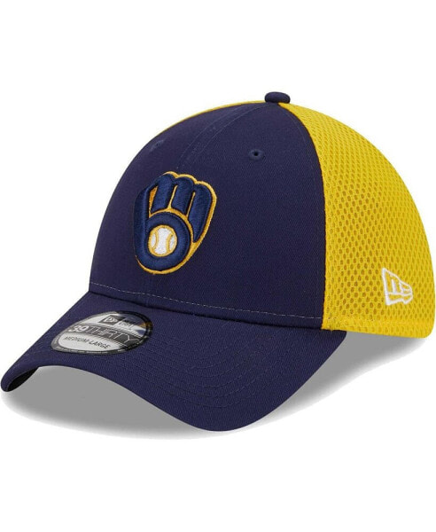 Men's Navy Milwaukee Brewers Team Neo 39THIRTY Flex Hat