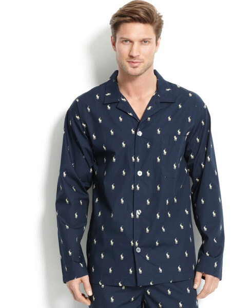 Men's All Over Polo Player Pajama Shirt