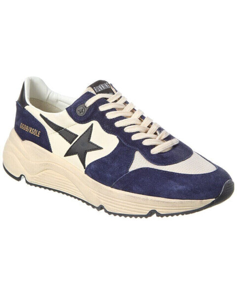 Golden Goose Running Sole Leather & Suede Sneaker Men's Blue 40