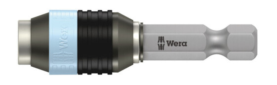 Wera 3888/4/1 K Rapidaptor Universal Bit Holder - stainless - Stainless steel - Hex shank - 25.4 / 4 mm (1 / 4") - Hex shank - 6.35 mm (0.25") - DIN ISO 1173-F 6.3.