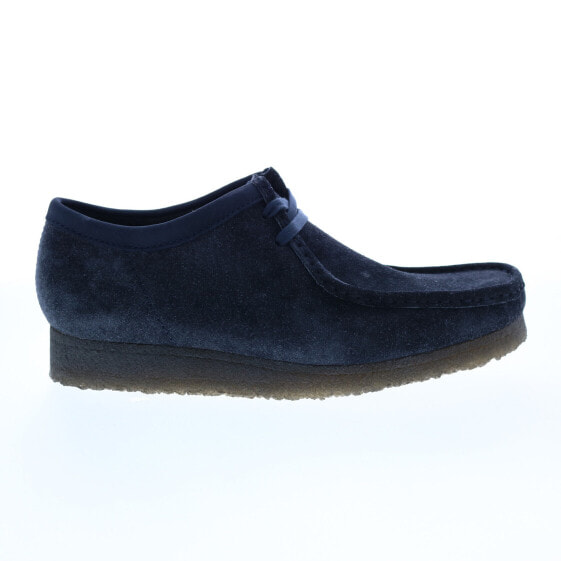 Clarks Wallabee 26168854 Mens Blue Suede Oxfords & Lace Ups Casual Shoes