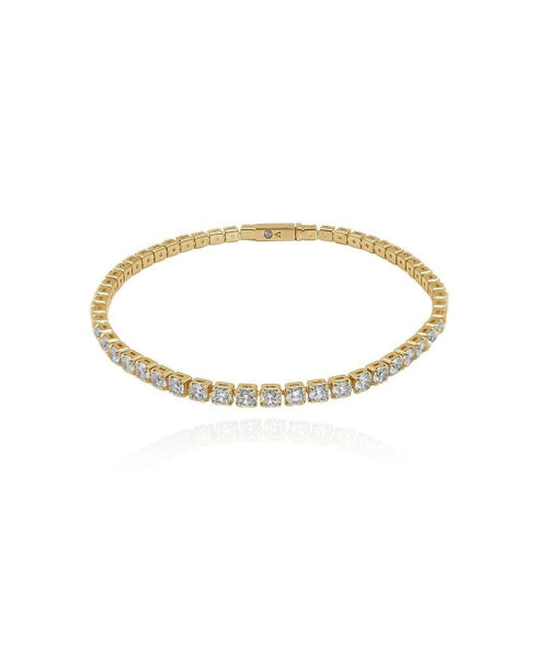 Gold-Tone Cubic Zirconia Tennis Bracelet