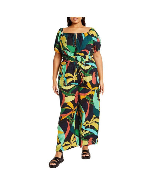 Plus Size Erica Print Jumpsuit