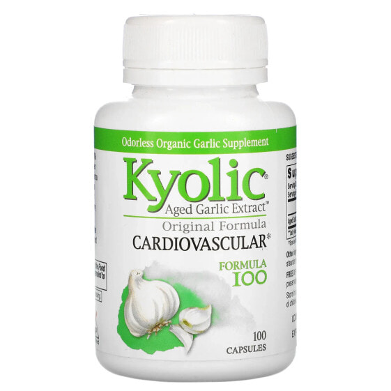 Препарат для сердечно-сосудистого здоровья Kyolic Чеснок старения, оригинальная формула 100, 200 капсул