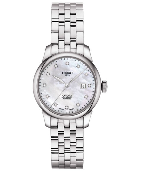 Women's Swiss Automatic Le Locle Diamond-Accent Stainless Steel Bracelet Watch 29mm